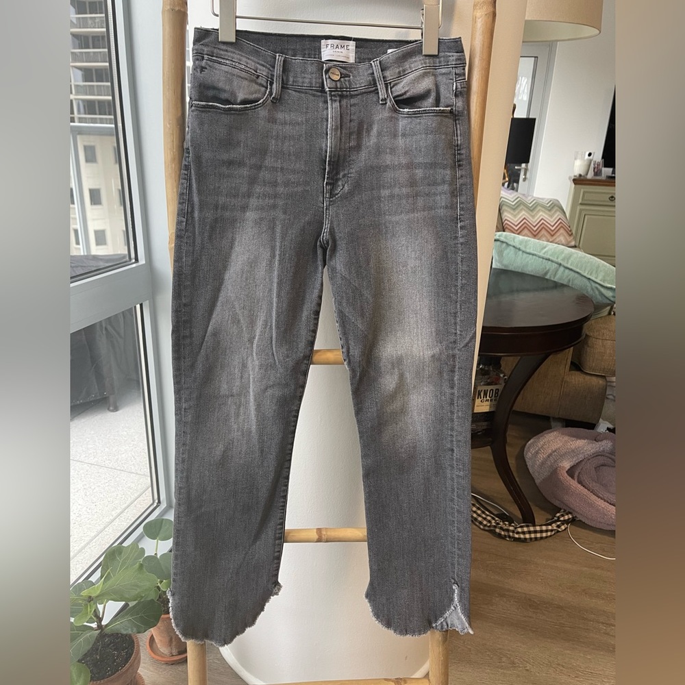 FRAME Le High Straight Bosworth denim